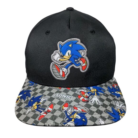 Sonic The Hedgehog Snapback Hat Multicolor One Size Embroidered 6 Panel SEGA - Picture 1 of 7
